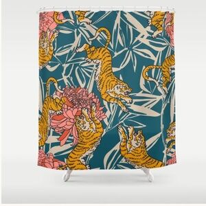 SOCIETY6 NWT bengal Cora tiger shower curtain by holli Dillinger -72x14